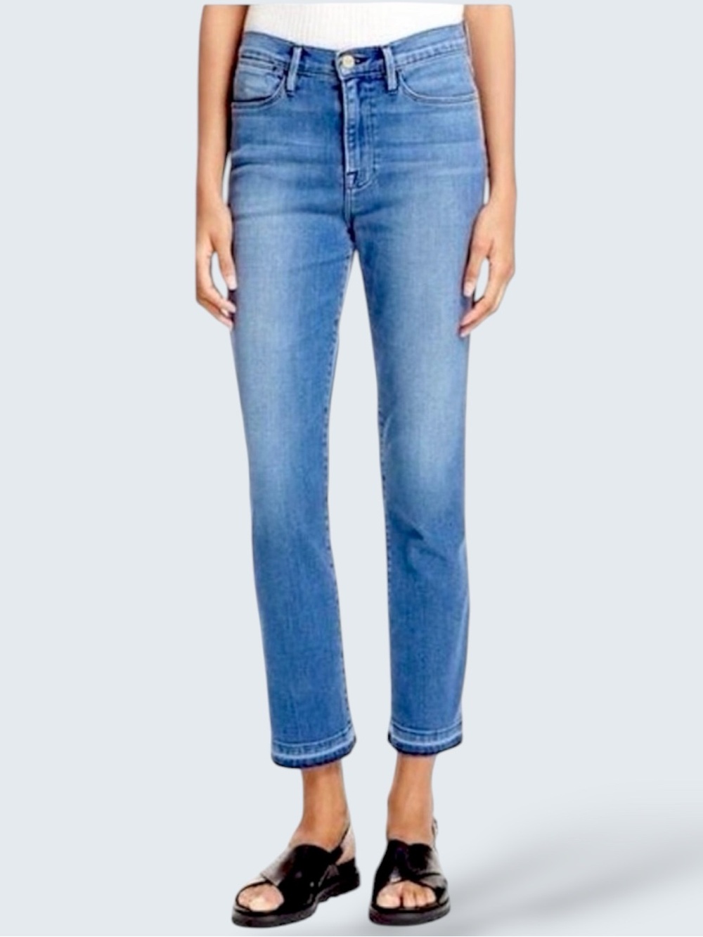 FRAME Le High Straight Jeans Oshea Wash High Rise Size 32